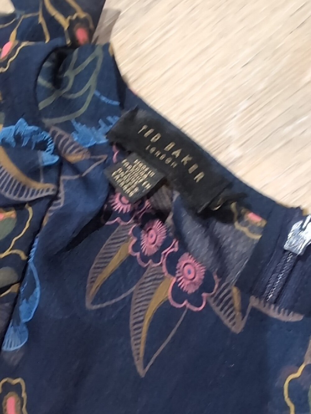 Ted Baker Karolia Floral Ruffle Midi Dress with Purple Accents - Picture 9 of 12